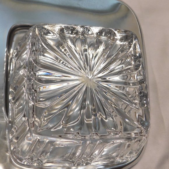 Vintage Demeyere Crystal Glass Sugar Bowl with Lid Belgium - Picture 9 of 14